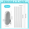 Meanplan 4 Sets Silicone Straws with Case Reusable Straws Silicone