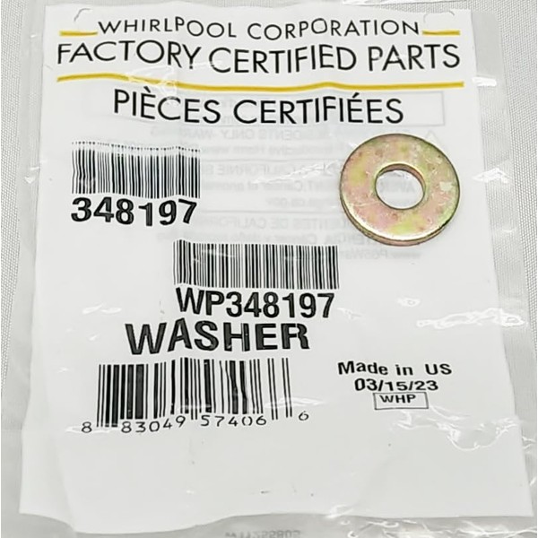 911119 Dryer Drum Roller Support Washer - New - 7/8"
