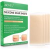 Silicone Scar Sheets - Advanced Silicone Sheets for Cesarean Scars, Body Scars, Surgery, Burns, Acne, and Stretch Marks - 4 Reusable Scar Sheets (3"×1.6")