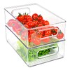 Herrfilk Fridge Organiser, Set of 2, Transparent, Stackable Storage Box