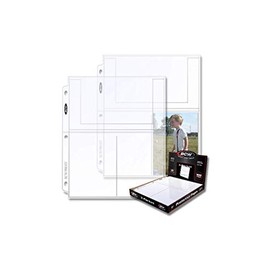 BCW Pro 3-Pocket Photo Sleeves (20 Pack) | 4"x6" Acid-Free, Archival Pages for Binders | Clear, PVC-Free Protection for Photos & Cards