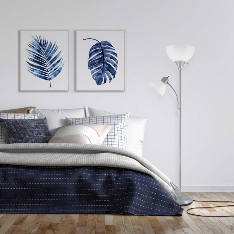 Globe Electric 67134 Delilah Floor Lamp, Silver