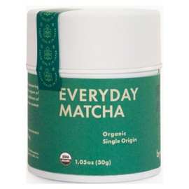 Té Matcha diario Rishi Tea té verde matcha japonés orgánico en polvo para bebidas matcha de calidad de cafetería, calientes o frías, lata de 1,05 oz  