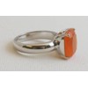 Carnelian Sterling Silver Ring US Size 9 / Diameter 19