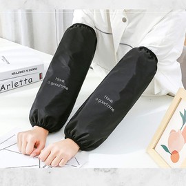 Rayrise Waterproof Arm Sleeves Covers Extended Extra-Large Arm Protector Oilproof Oversleeves Forearm Protector(2BLACK)