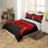 Loussiesd Cool Bedding for Teenager Double Bedding Gamer Red Black