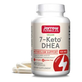 Suplemento 7-Keto DHEA 100 mg Jarrow – Apoyo al Metabolismo y Control de Peso – 90 Cápsulas Veganas Sabor Natural