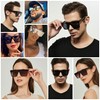 LYZOIT Square Oversized Sunglasses for Women Men Big Flat Top