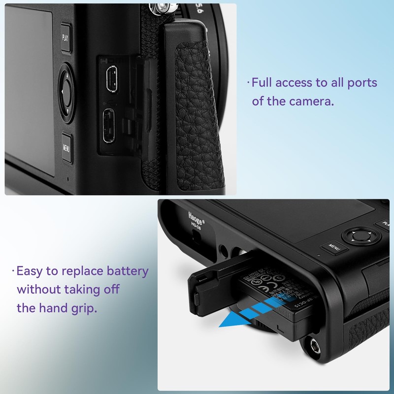 Haoge HG-D8 Hand Grip for Leica D-Lux 8 Camera Body