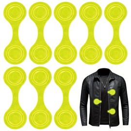 Youkly Pack of 8 Magnetic Reflector, Flex Reflector Clips Pendant for Children, Reflectors for Clothes, Prams, Jackets, Backpacks, Clothes, Bicycle (8 Pieces)