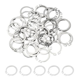 PATIKIL 28mm OD External Retaining Rings, 50 Pcs C-Clip Retaining Shaft Snap Rings 304 Stainless Steel External Circlip for Automobile Valve Equipment Bearings