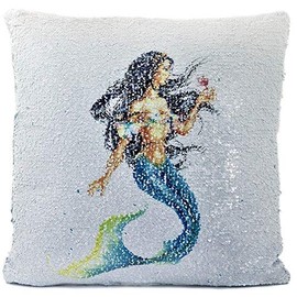 Mermaid Glitter Sequin Cushion - Filled Cushion Pillow