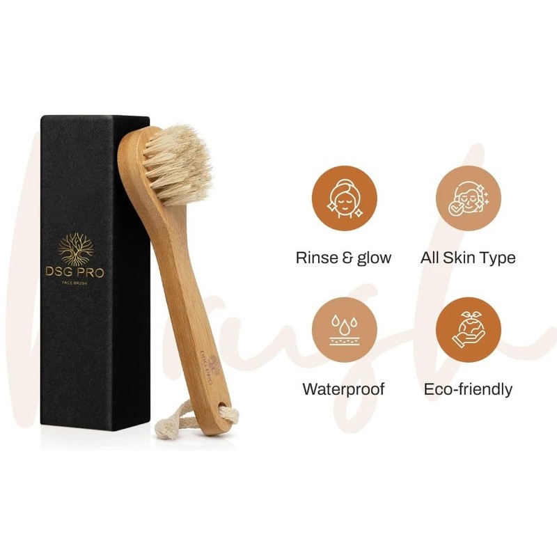 DSG PRO Face Brush – Soft Goat Hair & Natural