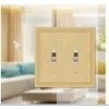 Brass 2-Gang Toggle Wall Plate