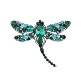 UJIMS Dragonfly Brooches for Women Crystal Rhinestones Dragonfly Themed Brooch Pin Jewelry for Parties Decoration (Dragonfly Brooches)