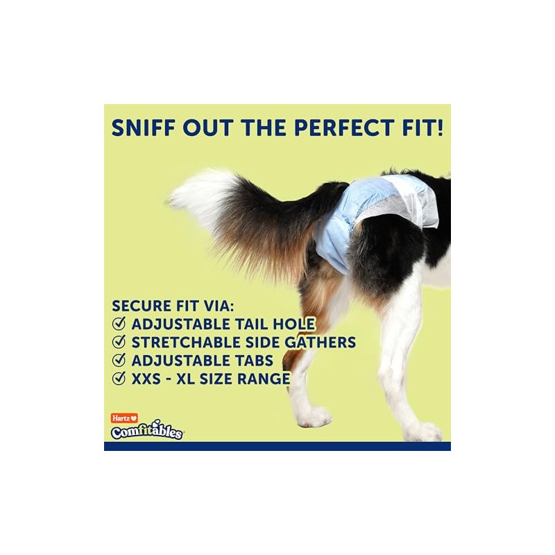 Hartz Comfitables Disposable Dog Diapers, Size Large 26 Count, Comfortable