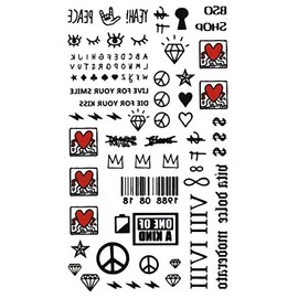 KING HORSE Tattoo Sticker Words English Letters Characters-2 [Regular] - 7 Types (hm948)