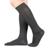 Y2Y2 3 Pairs Men's Knee-High Dress Socks/Black x3 / Shoe