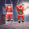 Santa Claus Pendant Santa Hanging Doll Ladder Rope Climbing Tree