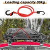 Forhandy Pack of 6 Elastic Straps with Hooks, 80 cm