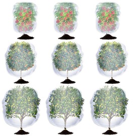 9 Pack Insect Bird Netting Cover for Garden - 3 Size Blueberry Tomato Protecting Netting with Drawstring, Fine Mesh Fruits Tree Protection Barrier for Block Squirrels Deer