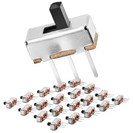 Chanzon SPDT Mini Micro Slide Switch SS12D00G 1p2t 2 Position 20pcs 3mm Toggle Vertical Panel Mount Small High Knob Vertical for PCB Arduino Breadboard Electronic Board Dip Miniature SlideSwitch