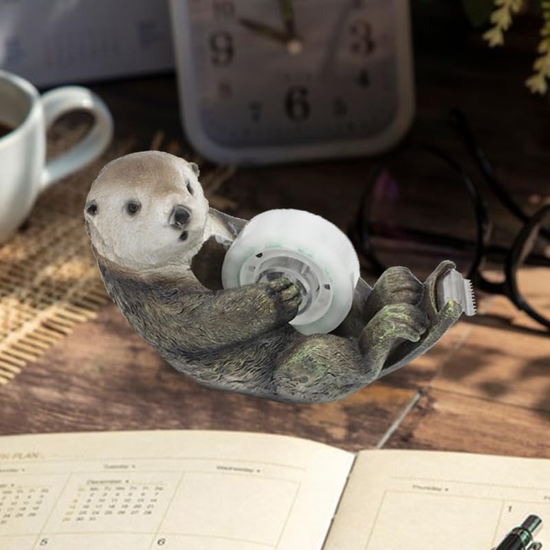 Cute Animal Tape Dispenser, Sea Otter, Tape Cutter, Desk Decorative