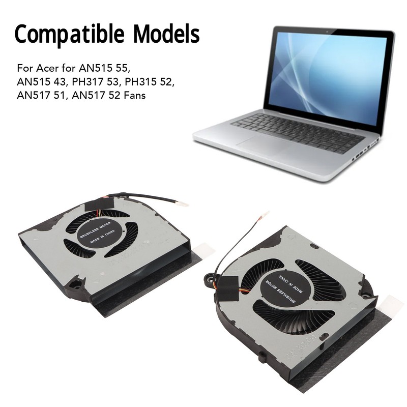 CPU GPU Cooling Fan Replacement for Acer for AN515 55