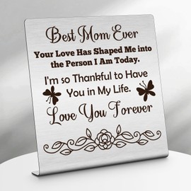 Mum Gifts from Daughter Son Desk Decor Sign Mummy Gifts Mum Birthday Gift Presents for Mummy Mother Stepmum Her Gift for Mothers Day Christmas Valentine's Day Desk Decorations Sign