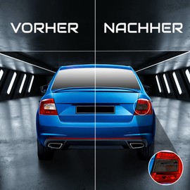 Finest Folia Rear Lights Film Set Headlight Sticker Tint Film Perfect Fit, dark grey