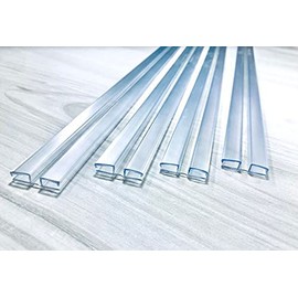 DistinctAndUnique Clear PVC Piano Style Living Hinge for 1/4" (6mm) Material: No Screws or Glue - DIY for Plexiglass, Acrylic, Glass & More (48 inch, 4 Pack)