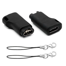 ahayo 2 Pack Type C Female to for Garmin Smart Watches Charging Port Plug Adapter, USB-C to Charging Adapter for Garmin Venu Sq Fenix 5/Fenix 6/Fenix 6X/Venu/Vivoactive 3