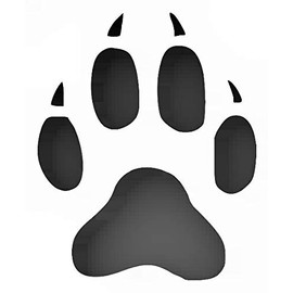 Wolf Paw Print Reusable Sturdy Stencil Clear Custom Cut Plastic Sheet Template Cutout Sign DIY Supplies for Airbrush Painting Drawing 1-5x6 inch