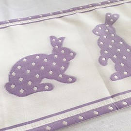 Apelt Table runner, with Bunnies Lilac Approximately 21 x 140 cm