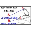 2 X Brabantia compatible replacement touch bin lid catch/latch, fits