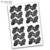 Papierdrachen 24 Easter Stickers for Crafts and Decorating, Motif, Black
