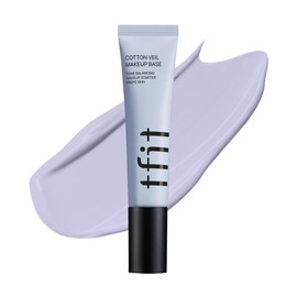 TFIT Cotton Veil Makeup Base - Flawless Coverage for Dull Skin, Tone up Corrector, Lightweight, All Skin Type, Korean Makeup, 02 Lively Purple, 1.05 Oz.