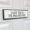 Cow Wooden Signs (Medium - Wood And Metal, I Love