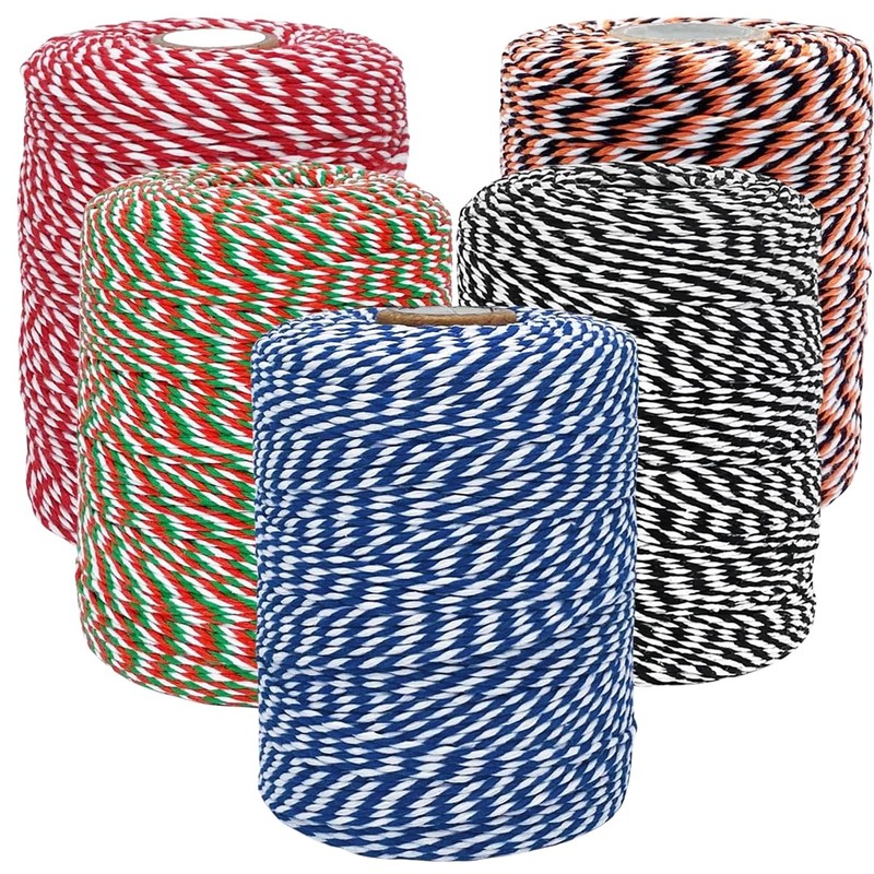 Blue and White Twine String,984ft Christmas Bakers Twine 2MM Heavy