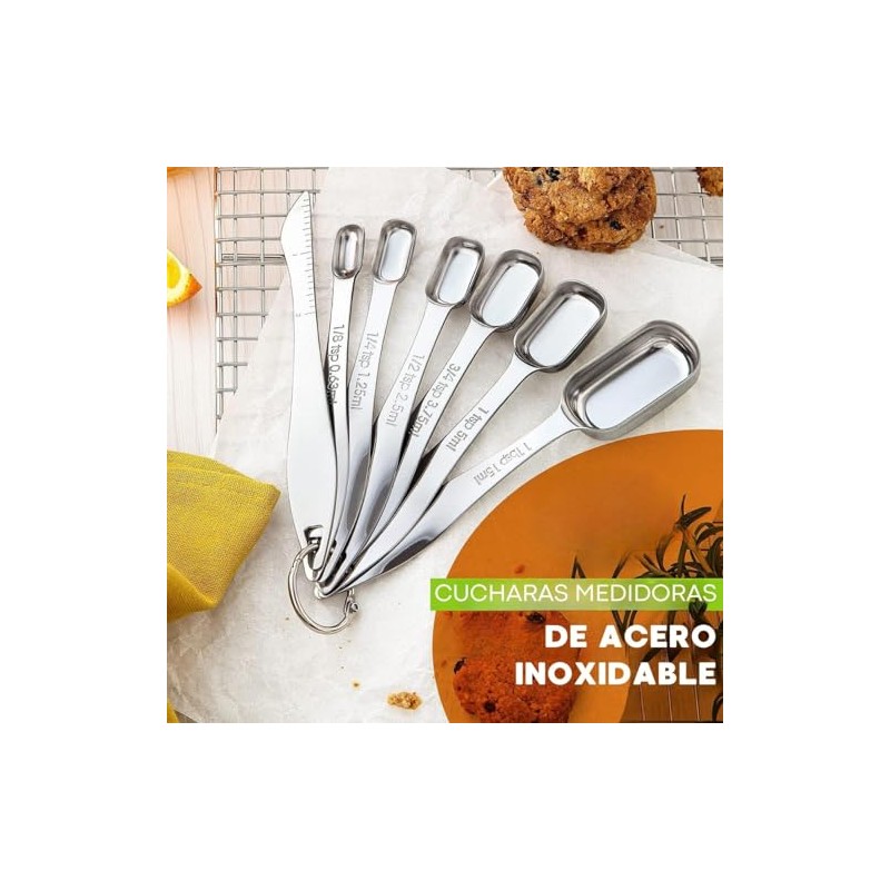 U Chef Cucharas Medidoras de Cocina, Juego de 7 Tazas