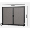 Fire Beauty Fireplace Screen with Hinged Doors, Powder Coated Steel