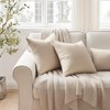 Topfinel Beige Decorative Square Throw Pillow Covers 20x20 Set of