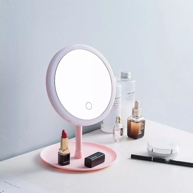 Laro Espejo Touch Luz Led Aro De Luz Inalambrico P.