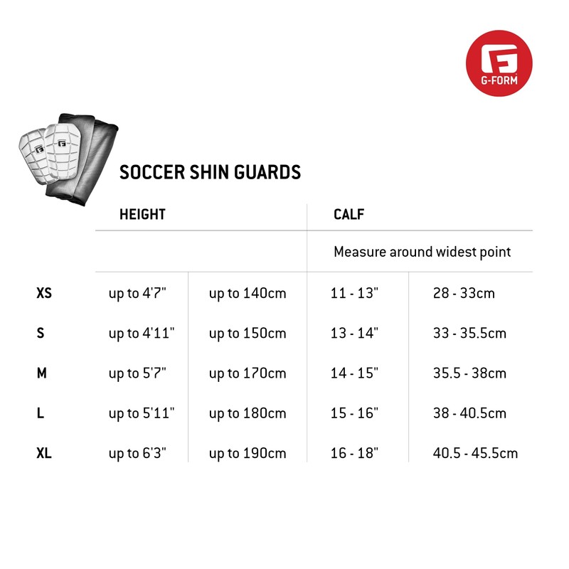 G-Form Pro-S Blade Football Shin Guards - Black Fabric, Large