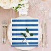 100 Pack Blue and White Stripes Napkins Stripe Cocktail Beverage
