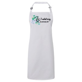 fabulous Premium Kitchen Apron Wedding Planner Wedding Wedding Blue Flowers, White