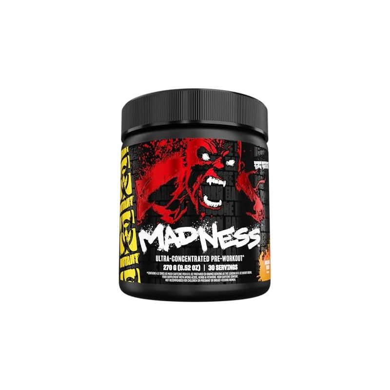 Mutant Madness Pre-Entreno Ultra Concentrado con Cafeína Naranja 285 g