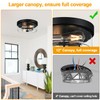 Flush Mount Ceiling Light Fixtures, 2-Light Black and Silver Ceiling