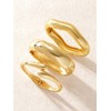 Chunky Gold Bangle Bracelets for Women, Trendy Gold Cuff Stackable