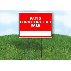 Patio Furniture for Sale Write On Me Red 18x24 in Double Sided Yard Road Sign w/Stand